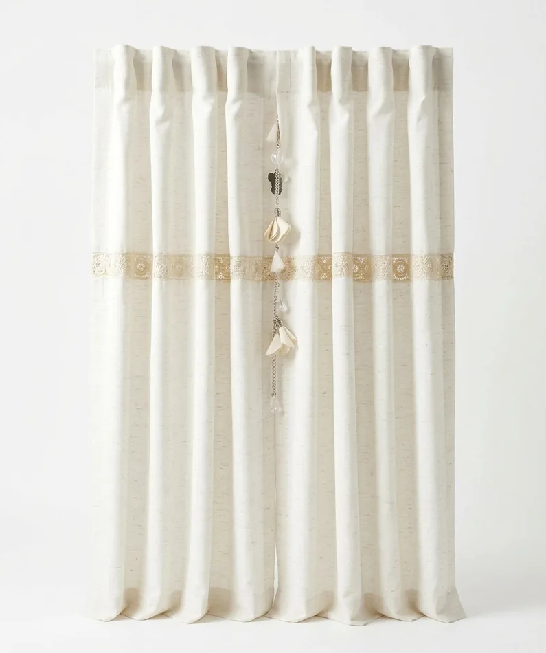 Voiles de Hilo liviano con puntilla - Imagen 4