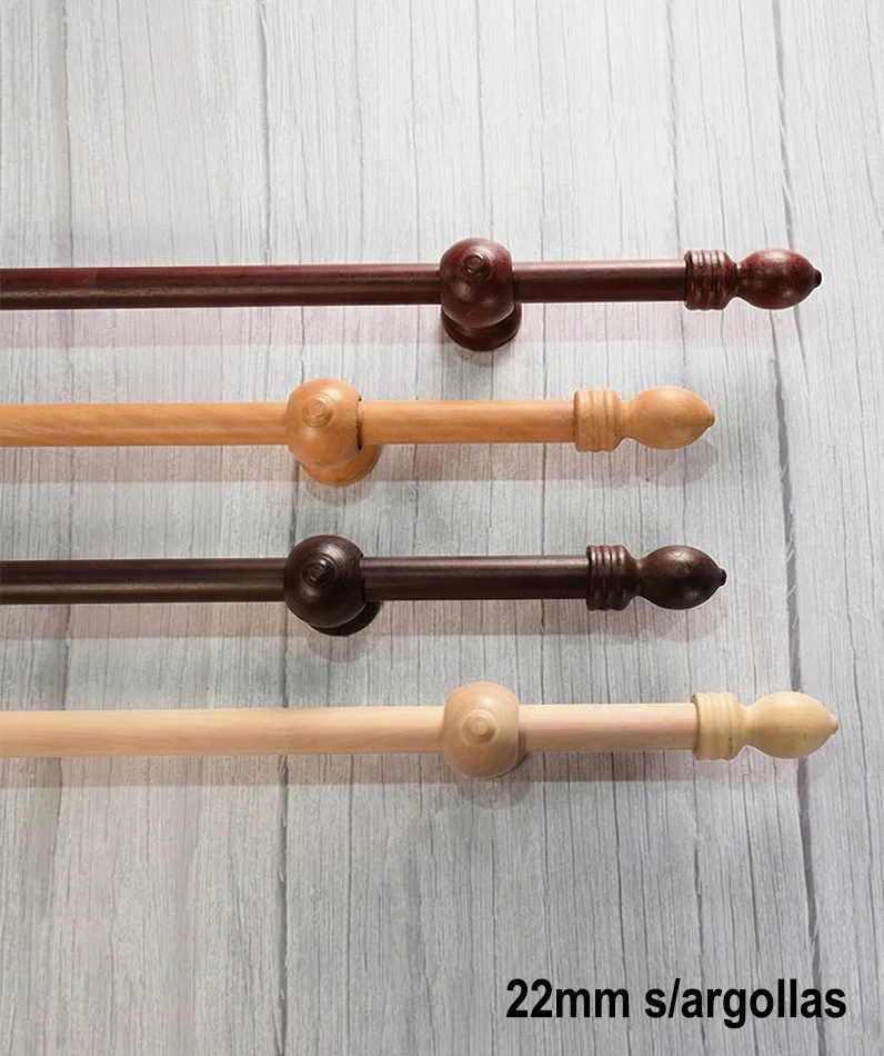Barrales Para Cortinas De Madera En 22 Mm