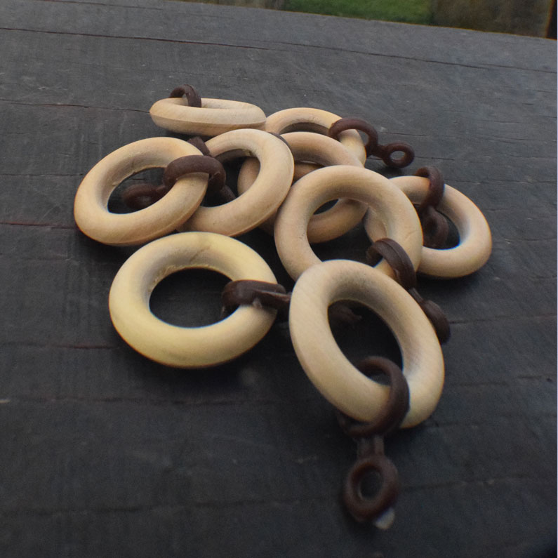 Argollas De Madera Para Cortinas En 14 Mm - Imagen 2