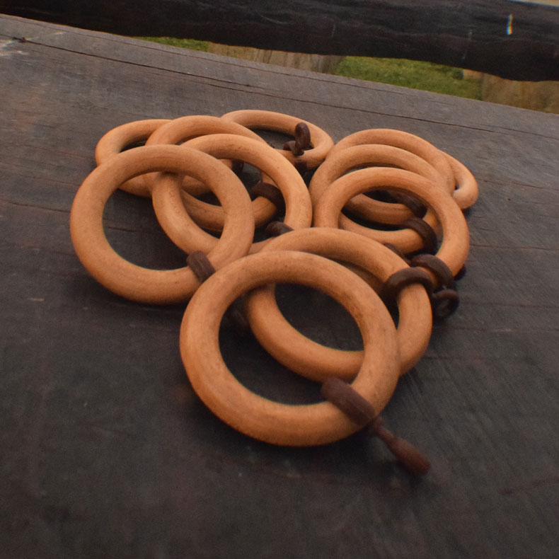 Argollas De Madera Para Cortinas En 22 Mm - Imagen 2