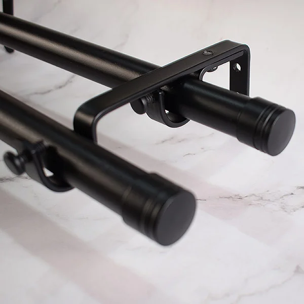 Barral Doble Para Cortina Con Terminal Cilindro