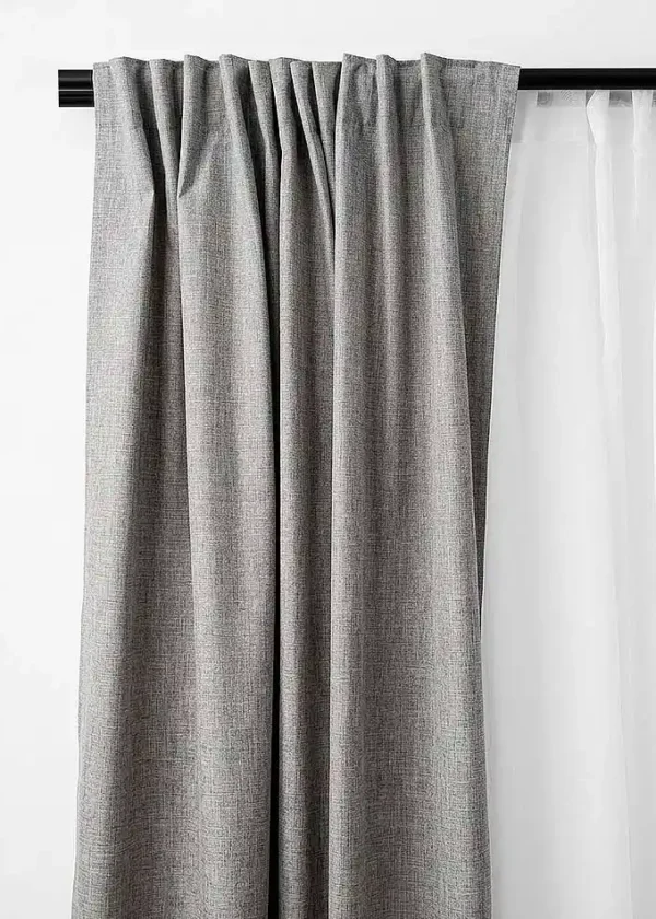 Cortinas Black Out Lino + Voile y Barral de Hierro
