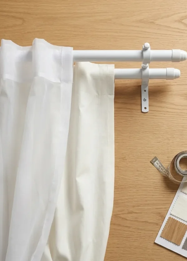Cortinas Black Out + Voile Niza Blanco a Medida