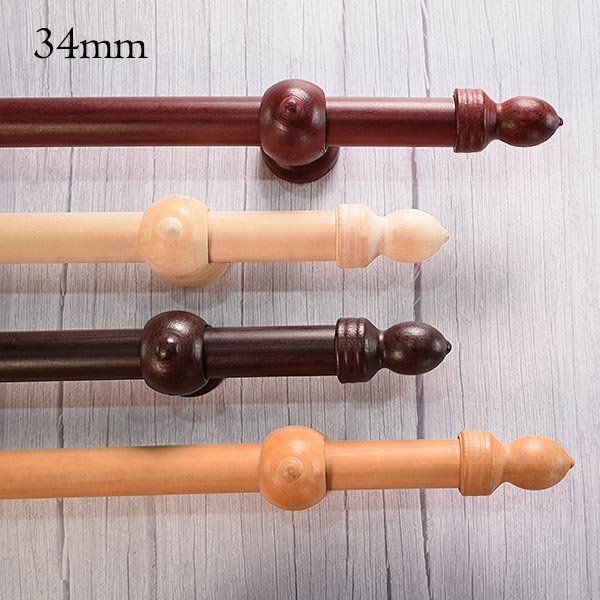 Barral de Madera Para Cortina 34mm 1 8