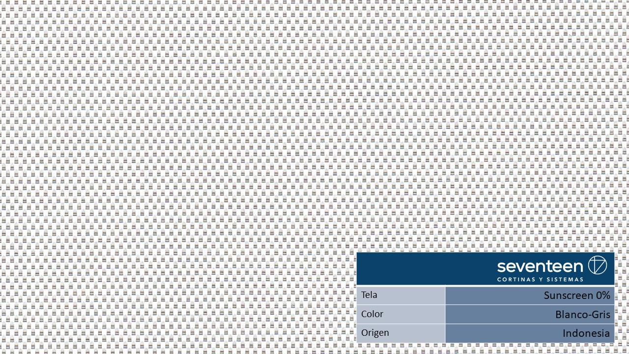 Banda vertical Sun Screen 0% color Blanco-gris
