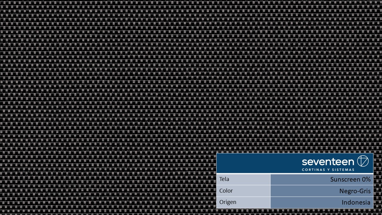 Banda vertical Sun Screen 0% color Negro-gris
