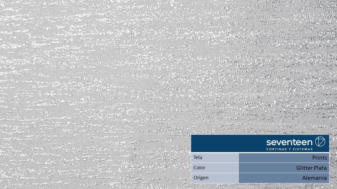 Banda vertical Prints color Glitter plata