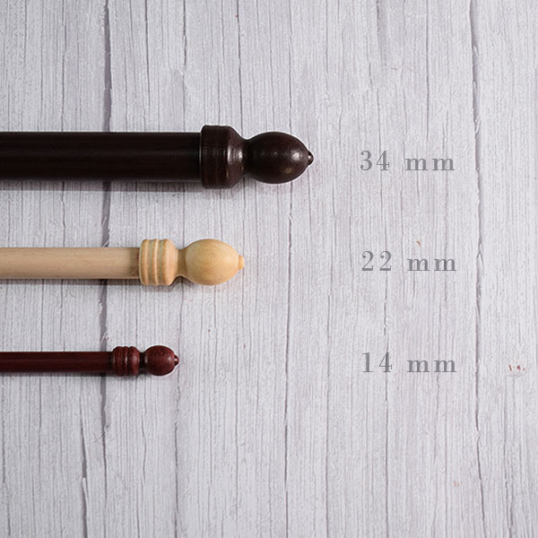 Barrales Para Cortinas De Madera En 22 Mm - Imagen 3